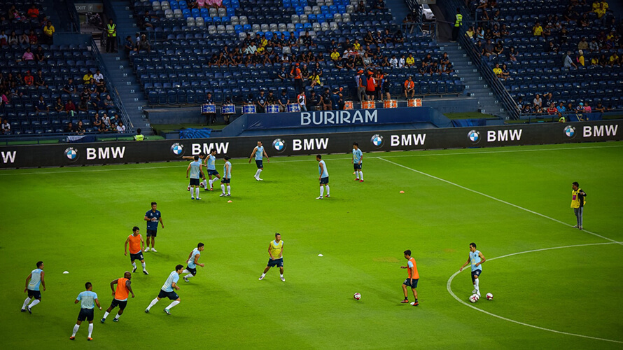 The match between Dortmund Legends and Buriram United OG at Chang Arena, Buriram province The match between Dortmund Legends and Buriram United OG at Chang Arena, Buriram province